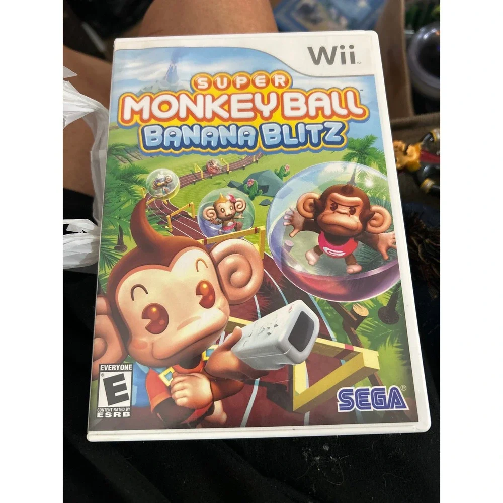 Super Monkey Ball Banana Blitz Nintendo Wii Sega Video Game Complete CIB E Rated